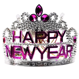 HAPPY NEW YEAR -kruunu valoilla (10 kpl)