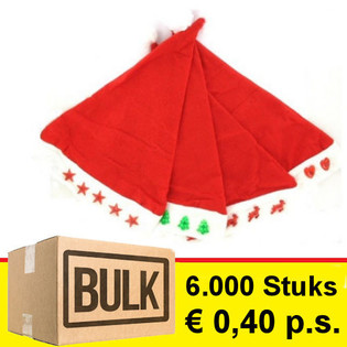 ***TUKKUTARJOUS*** SEKOITETTU ER&Auml; VALAISTUT TONTTULAKIT (6 000 kpl)