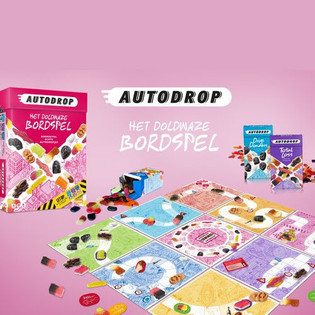 Autodrop-peli - Hullunhauska lautapeli karkkien kera (2 kpl)