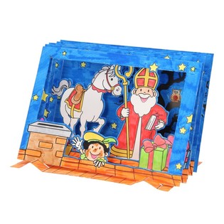 Sinterklaas / Nikolaus 3D Kurkistusikkuna Askartelusetti (12 kpl)