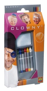 SES Clowny Kasvomaalauskyn&auml;t (6 v&auml;ri&auml;) (1 kpl)