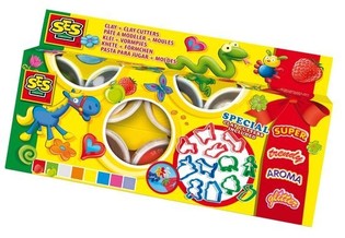 SES Muovailuvaha, Claymania 8x90g + Muotit (1 kpl)