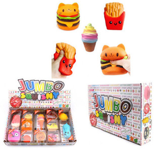 JUMBO Squishies Display-laatikossa (12 kpl) - Tuoksuvat Stressilelut