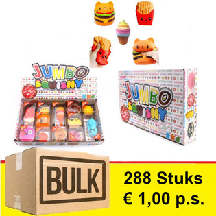 *** TUKKUTARJOUS *** JUMBO SQUISHY Myyntitelineess&auml; (288 kpl) - TRENDI!