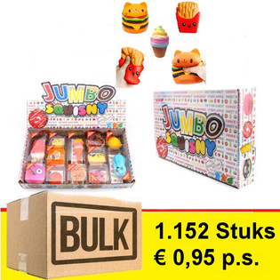 MEGA BULK -TARJOUS - JUMBO SQUISNY DISPLAY-LAATIKOSSA (1 152 kpl)