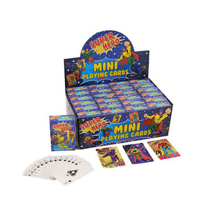 MINI-PELIKORTIT &ndash; MALLI: SUPERSANKARIT DISPLAYSSA (24 kpl)