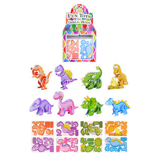 Mini 3D Dinosauruspalapeli Myyntitelineess&auml; (144 kpl)