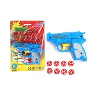 Kiekkopistooli leikkipistooli kortilla (24 kpl)