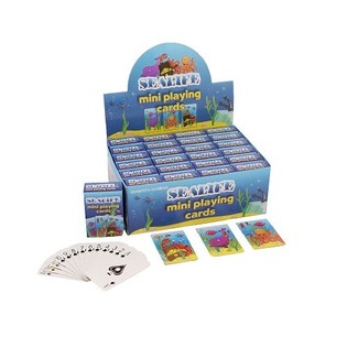Mini-pelikortit &ndash; Sea Life -malli display-laatikossa (24 kpl)