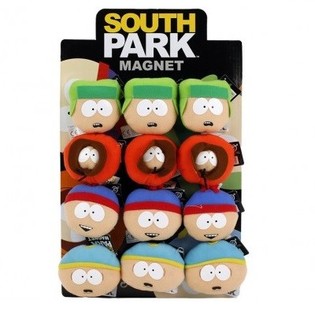 SOUTH PARK PEHMOMAGNEETIT, 7CM, DISPLAY-PAKKAUKSESSA (12 kpl)