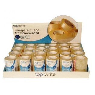 TOPWRITE - 6 RULLAA L&Auml;PIN&Auml;KYV&Auml;&Auml; TEIPPI&Auml; TUKKUPAKKAUKSESSA (24 SETTI&Auml; &Aacute; 6 RULLAA)
