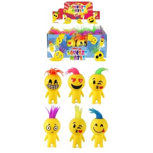 Valaisevat Squeezy Smiley -nuket myyntitelineess&auml; (12 kpl)