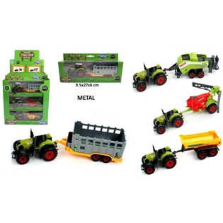 DIE CAST -TRAKTORISETTI DISPLAY-LAATIKOSSA (12 kpl)
