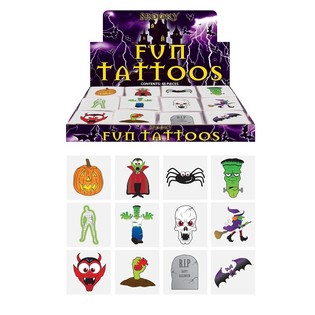 Fun Tattoos &ndash; Halloween-malli (48 pakkausta x 12 kpl)