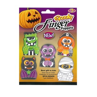 HALLOWEEN 5x PELOTTAVAA SORMINUKKEA KORTILLA (48 kpl)