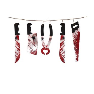 HALLOWEEN-KORISTEK&Ouml;YNN&Ouml;S VERISILL&Auml; VEITSILL&Auml; &ndash; PITUUS 180 CM (6 kpl)