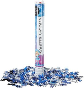 Konfettitykki - Lumihiutale - 40 cm - Partyshooter (10 kpl)