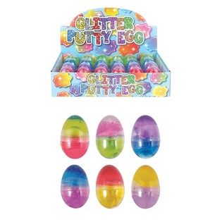 GLITTER PUTTY MUNA DISPLAYSSA (24 kpl)