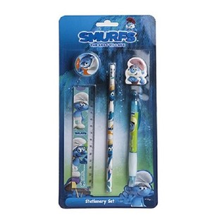 Smurffit 5-osainen Kirjoitustarvikesetti (12 kpl)