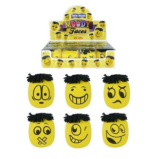 ISOT MOODY FACES STRESSIPALLOT DISPLAY-PAKKAUKSET (12 kpl)