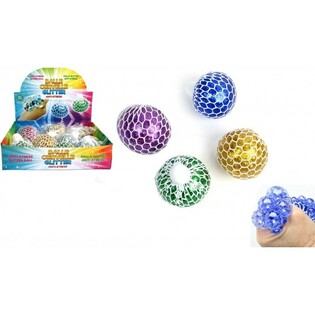 SQUISHY-PALLO &ndash; MIX GLITTERV&Auml;RIT DISPLAY-LAATIKOSSA (12 kpl)