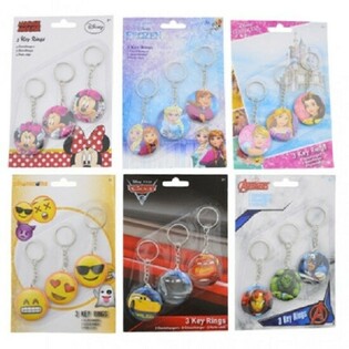 MIX DISNEY Avaimenper&auml;t 3 kpl Kortilla (24 Korttia x 3 kpl)