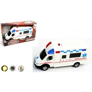 SUURI KITKAVETOINEN AMBULANSSI VALOILLA JA &Auml;&Auml;NILL&Auml; (6 kpl)
