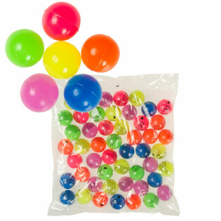 MIX POMPPUPALLOT NEONV&Auml;RIT &Oslash; 3,2 cm (50 kpl)