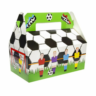 Jalkapallo-menuboksit - 22.5 x 12 x 9.5 cm (24 kpl)