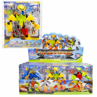 THUNDERBOLT ROBOT WARRIOR TOIMINTAHAHMO DISPLAYSSA (12 kpl)