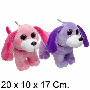 Suloiset pehmoiset koirat - 20 cm - Mix-v&auml;rit (6 kpl)