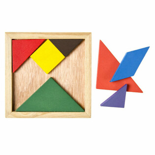Puinen Tangram-palapelisarja (12 kpl)