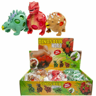 Squishy Mesh Dinosauruspallo - Display (12 kpl)