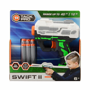 Tack Pro Swift II -tikkapistooli ja 6 pehme&auml;&auml; tikkaa