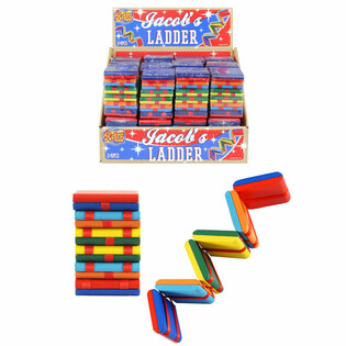 RETRO TOYS - Puinen Jaakobin tikapuu display-pakkauksessa (24 kpl)