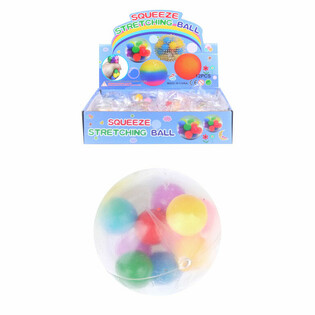 Puristepallo (Squeeze Ball) Ø6cm Pom-Pomeilla (12 kpl display)