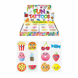 Hauskat Tatuoinnit - Ruokakasvot Display (96 kpl)