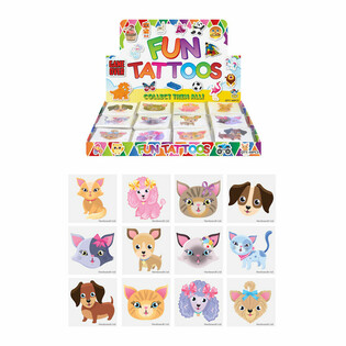FUN TATTOOT - KISSAT & KOIRAT DISPLAY (48 PAKKAUSTA)