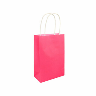 Sanka paperikassi - 14x21x7 cm - V&auml;ri: Neonpinkki (24 kpl)