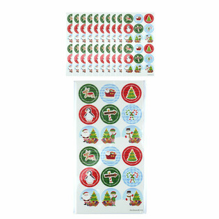 Joulu Fun -tarrat - 10 arkkia, kussakin 18 tarraa