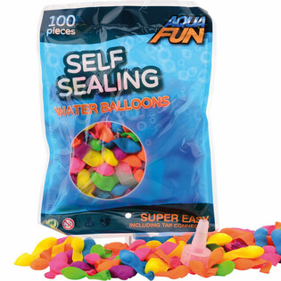 AQUA FUN - 100x Itsesulkeutuvat vesipallot (6-pakkaus)