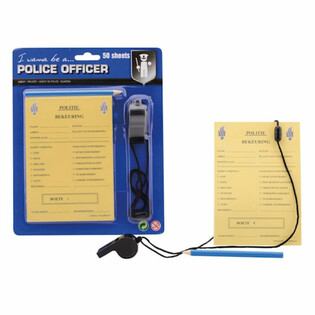 Poliisin Sakkolappu-Leikkisetti Lyijykyn&auml;ll&auml; ja Pillill&auml; (12 kpl)