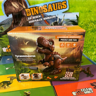 3D-dinosaurusrakennussarja Lahjalaatikossa - Display (8 kpl)