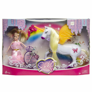 YKSISARVINEN / UNICORN JA PRINSESSA -LEIKKISETTI - UPEASSA LAHJAPAKKAUKSESSA (1 kpl)