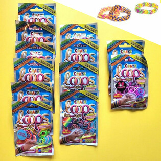 CRAZE LOOPS LOOM - YLL&Auml;TYSPUSSIT - DISPLAY-TELINEESS&Auml; (12 kpl)