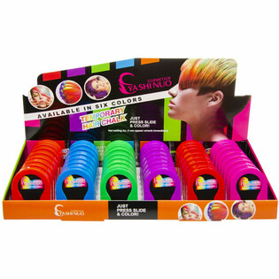 HIUSLIITU - TEMPORARY HAIR CHALK - V&Auml;RISEKOITUS (48 kpl)