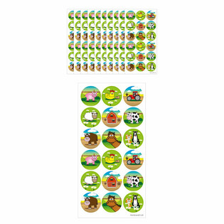 FUN STICKERS - MAATILAN EL&Auml;IMET - 18 TARRAA PER ARKKI (10 kpl)