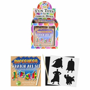 Ymp&auml;rist&ouml;yst&auml;v&auml;llinen maaginen raaputuspaperi Supersankarit Display (108 kpl)