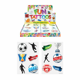 FUN TATTOOS - JALKAPALLO DISPLAY-PAKKAUKSESSA (96 KPL)