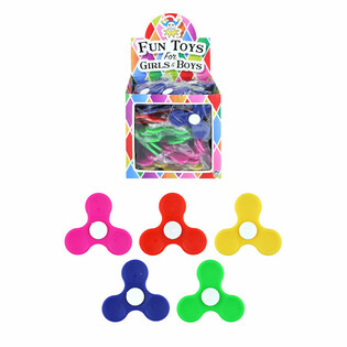 Muoviset Fidget Spinnerit Esittelylaatikossa - V&auml;riyhdistelm&auml; (100 kpl)